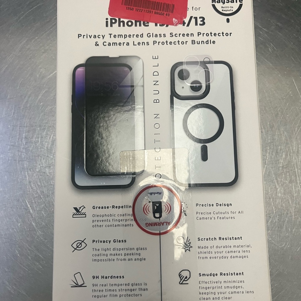 iPhone 15/ 14/13 Privacy Tempered Glass Screen Protector Bundle -